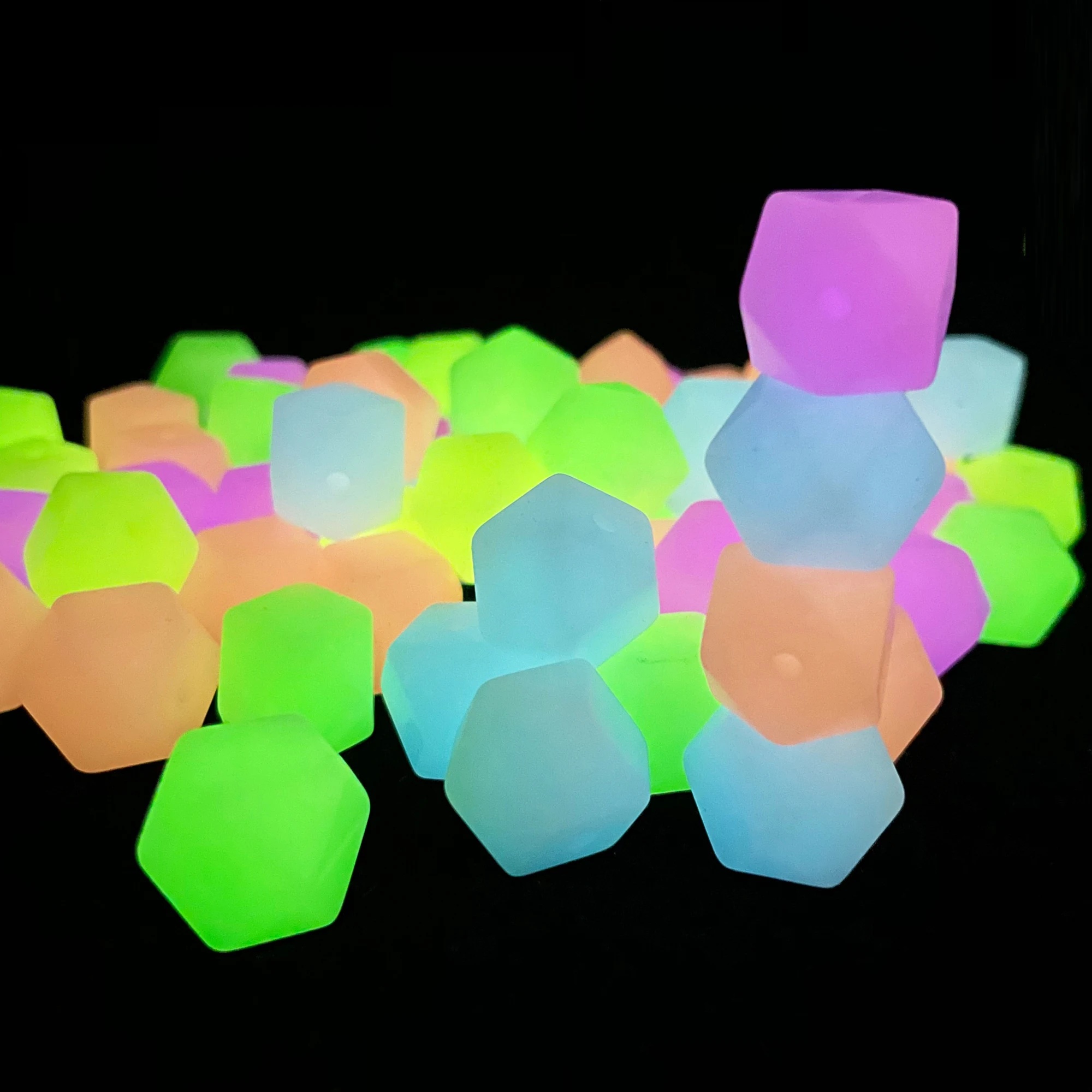 Glow in The Dark Silicone Beads (12mm, 50pc) Bulk Beads & Bead