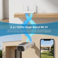 ARCCTV 2K WiFi caméra solaire couleur Vision nocturne conversation bidirectionnelle FHD caméra de Surveillance extérieure sans fil IP66 étanche sirène alarme 2