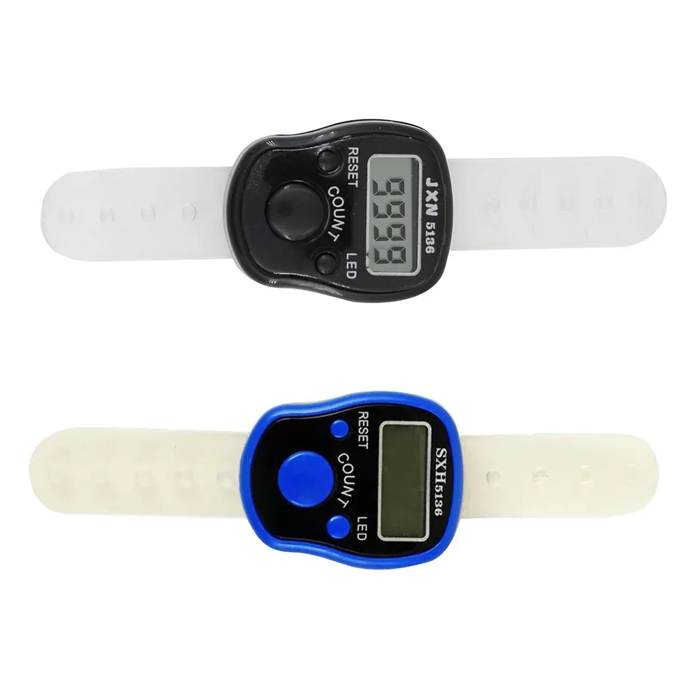 2 Pcs Finger Counter Digital Counters Small Electronic Plastic Ring Electronics Hand Tally Chanting Muslim