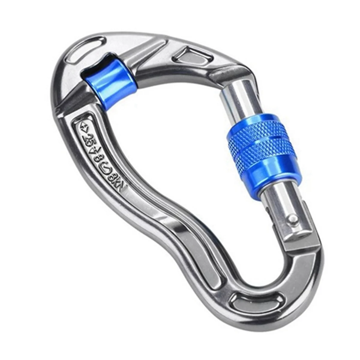 BAAU Rock Climbing Carabiner 25kN for Caving Mountain Climbing,Blue
