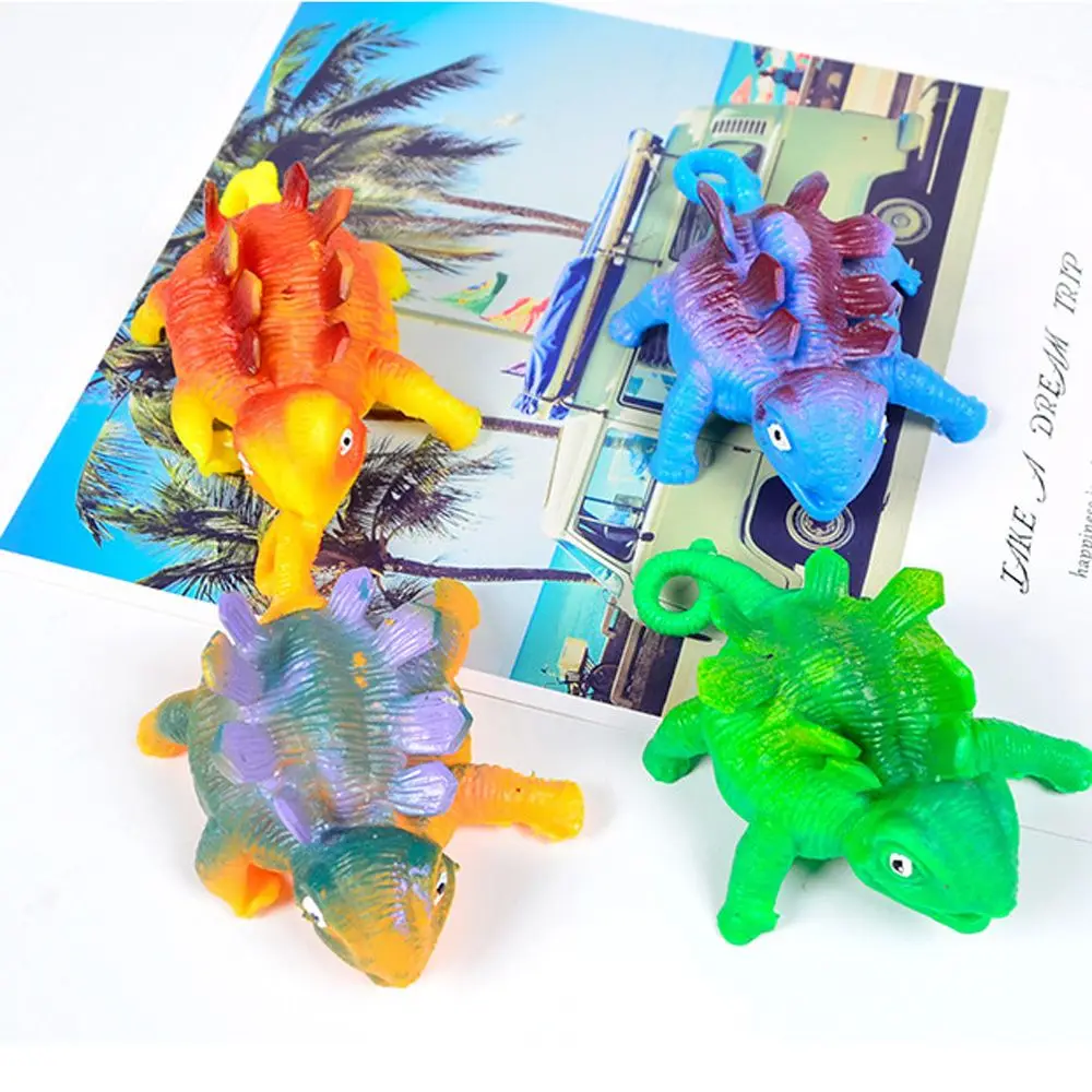 Inflatable TPR Stress Relief Funny Anxiety Kid Squeeze Ball Blowing Dinosaur Animal Toy Balloon