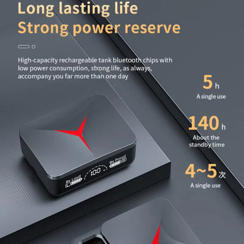 

M90 TWS Game Wireless Bluetooth Headset Low Delay Sound Quality Earbuds with Mic Digital Display Fone Bluetooth Headphones