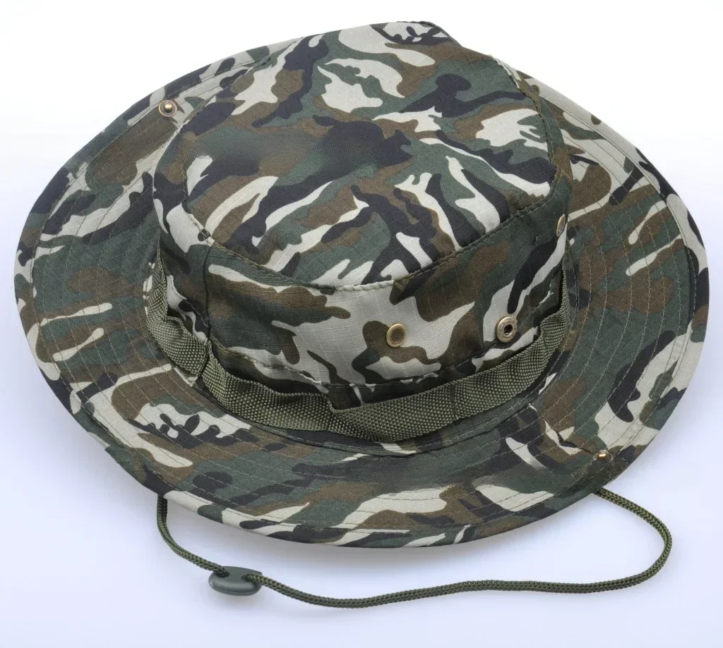 Accessorio Outdoor Uomo Cappello Da Pescatore Tattico Mimetico