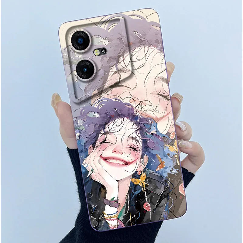 Floral Oil Painting Soft Silicone Phone Case - Fashion Simplicity Design