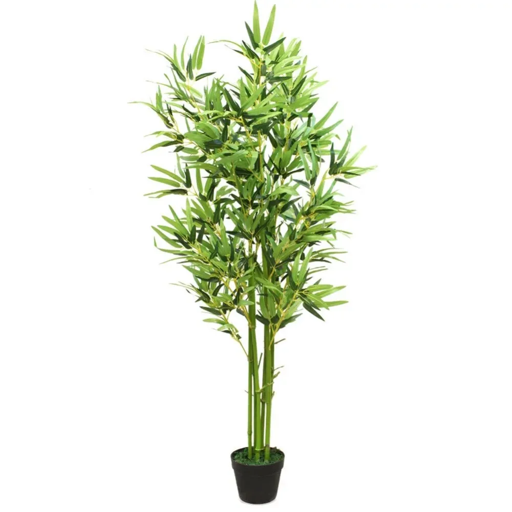 

Искусственное растение, 5 футов, искусственное бамбуковое зеленое растение, бонсай, декор для комнаты, декор комнаты, аксессуары для украшения комнаты, Домашние Растения