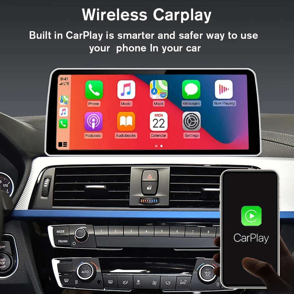 BMW용 자동차 라디오 화면, 10.25 인치 안드로이드 13, BMW 1 시리즈 F20 F21 카플레이, GPS 스테레오 블루투스 스마트 카 시스템