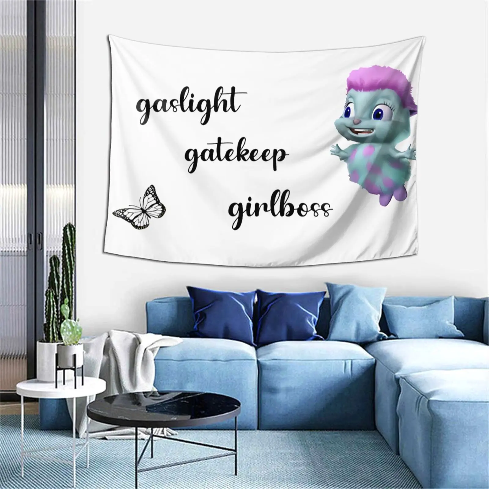 Cute Bibble Meme Tapestry Wall Hanging Hippie Polyester Wall Tapestry  Cartoon Bohemian Decoration Wall Decor Tapiz - AliExpress