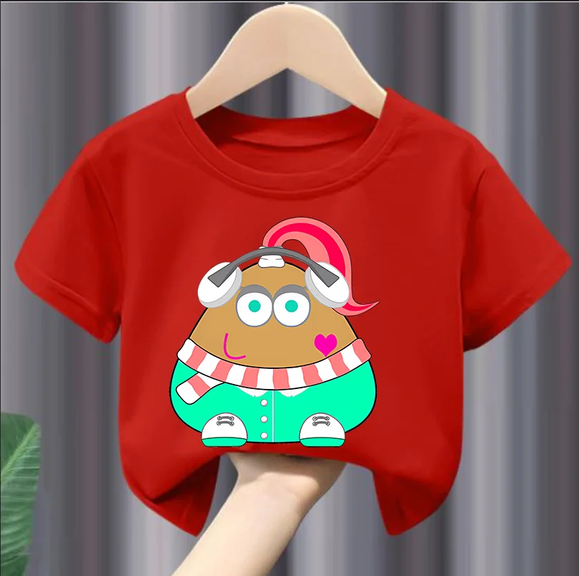 My Pet Alien Pou Kids T-shirts   Summer  Ound Neck T-shirt  Cartoon Summer Infant Tracksuits  Tees Boys Clothes  Tshirts 3