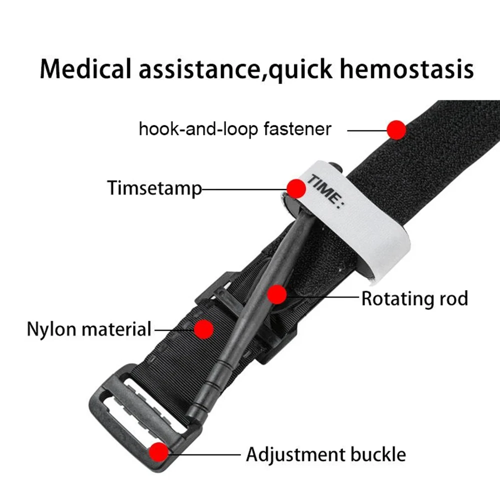 Tourniquet kit Tourniquet Tactical Emergency Strap Single Handed Medical First Aid Equipment for Hiking Camping Travel Outdoor Sports Emergency