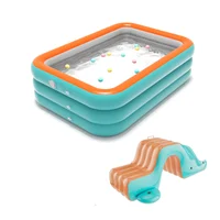 Piscine gonflable familiale durable et épaissie, idéale pour les fêtes dans la cour et sur la pelouse, grande piscine avec toboggans pour une utilisation en extérieur 6