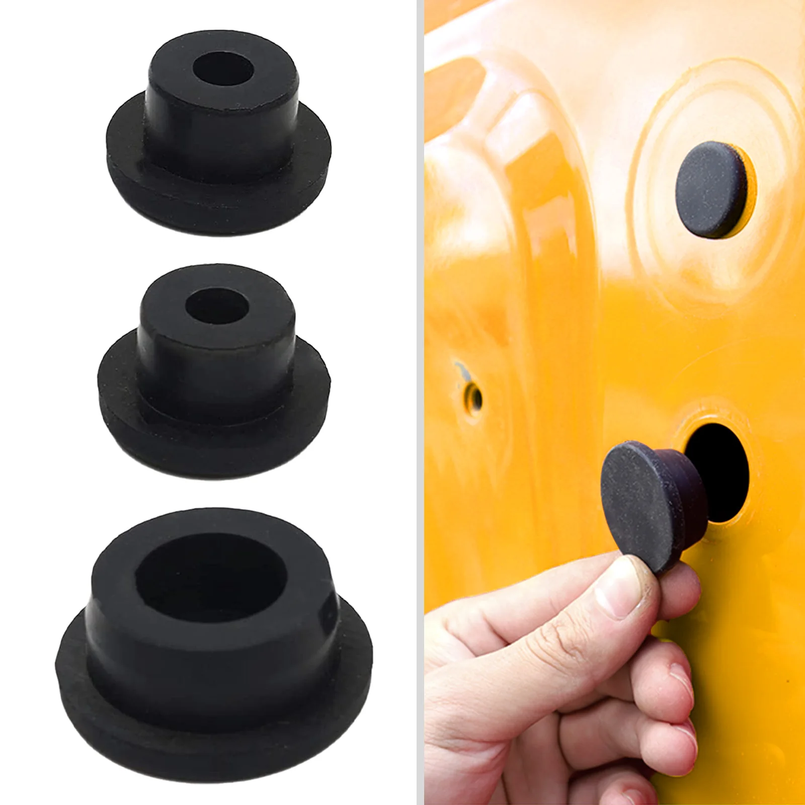 

Car Tailgate Rubber Plugs Durable Removable For Jeep Wrangler JK 2007-2018 Car Rear Door Spare Tire Hole Plug