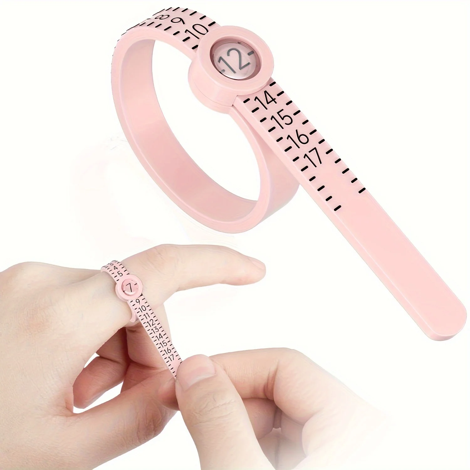 1-17 Ring Dimender American measuring tool with magnifying glass Ring measuring tape Ring soft ruler 1-17 Ring Dimender American measuring tool with magnifying glass Ring measuring tape Ring soft ruler