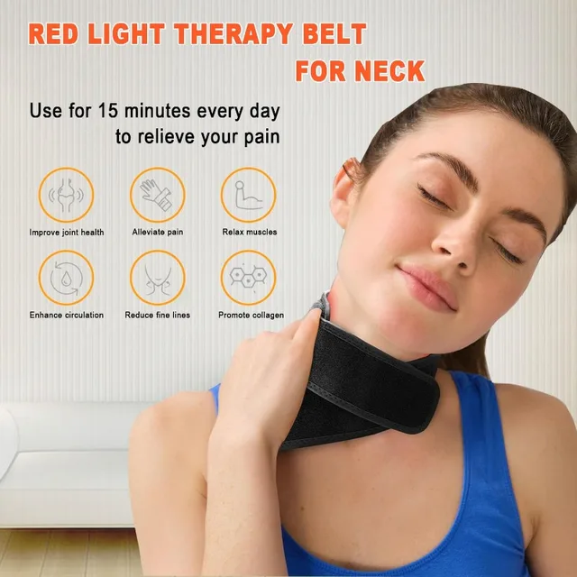 Red Infrared Light Therapy for Neck for Relaxing Neck Wrist Muscle,Relieving Fatigue,Promoting Metabolism,Skin Recovery 4