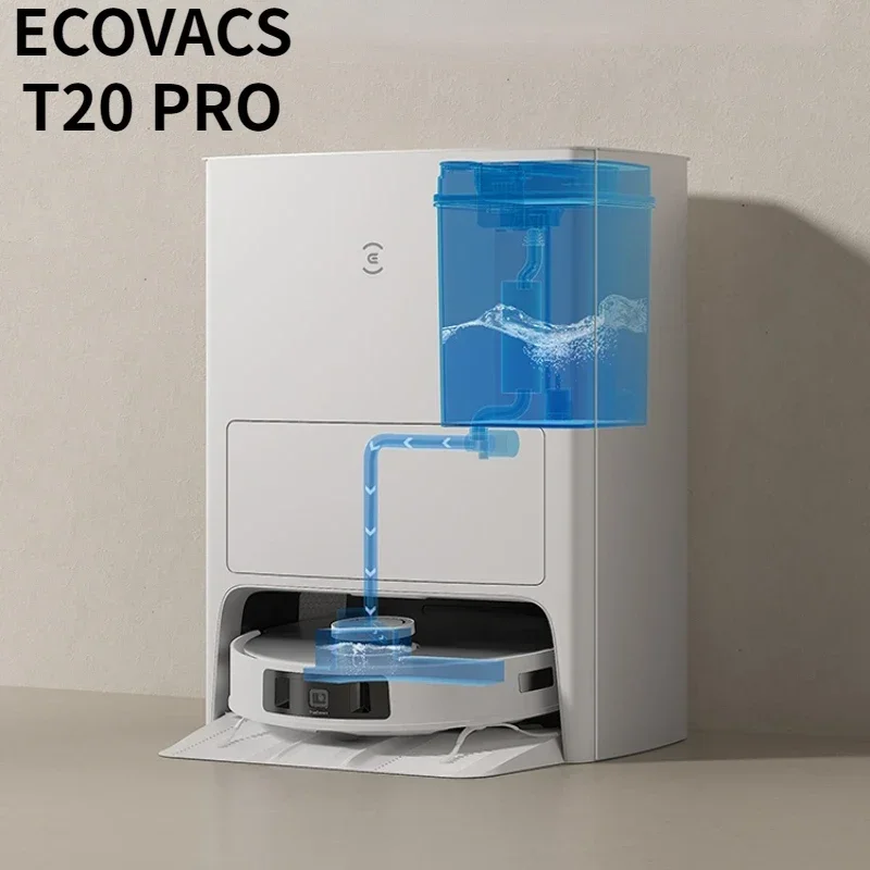 

2023 ECOVACS T20 PRO Vacuum Cleaner Robot Sweeping Mopping Dust Collection Hot Water Cleaning Automatic Water Refilling