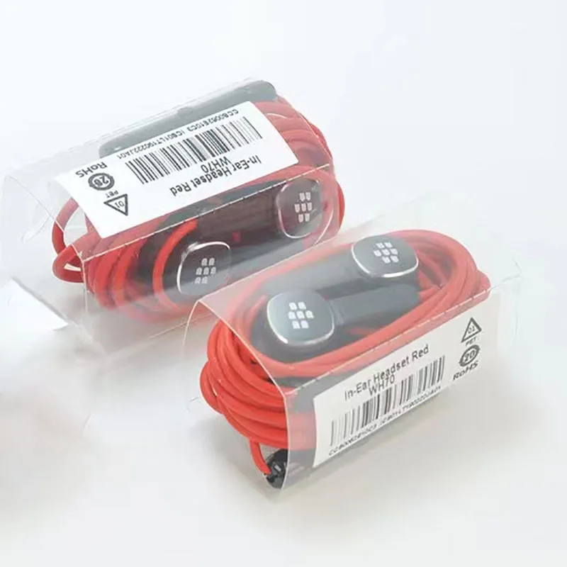 1.2m Original In Ear Stereo Headset Red WH70 for BlackBerry Classic KEY2 3.5mm In-Ear BlackBerry Phone with Music Wire Control