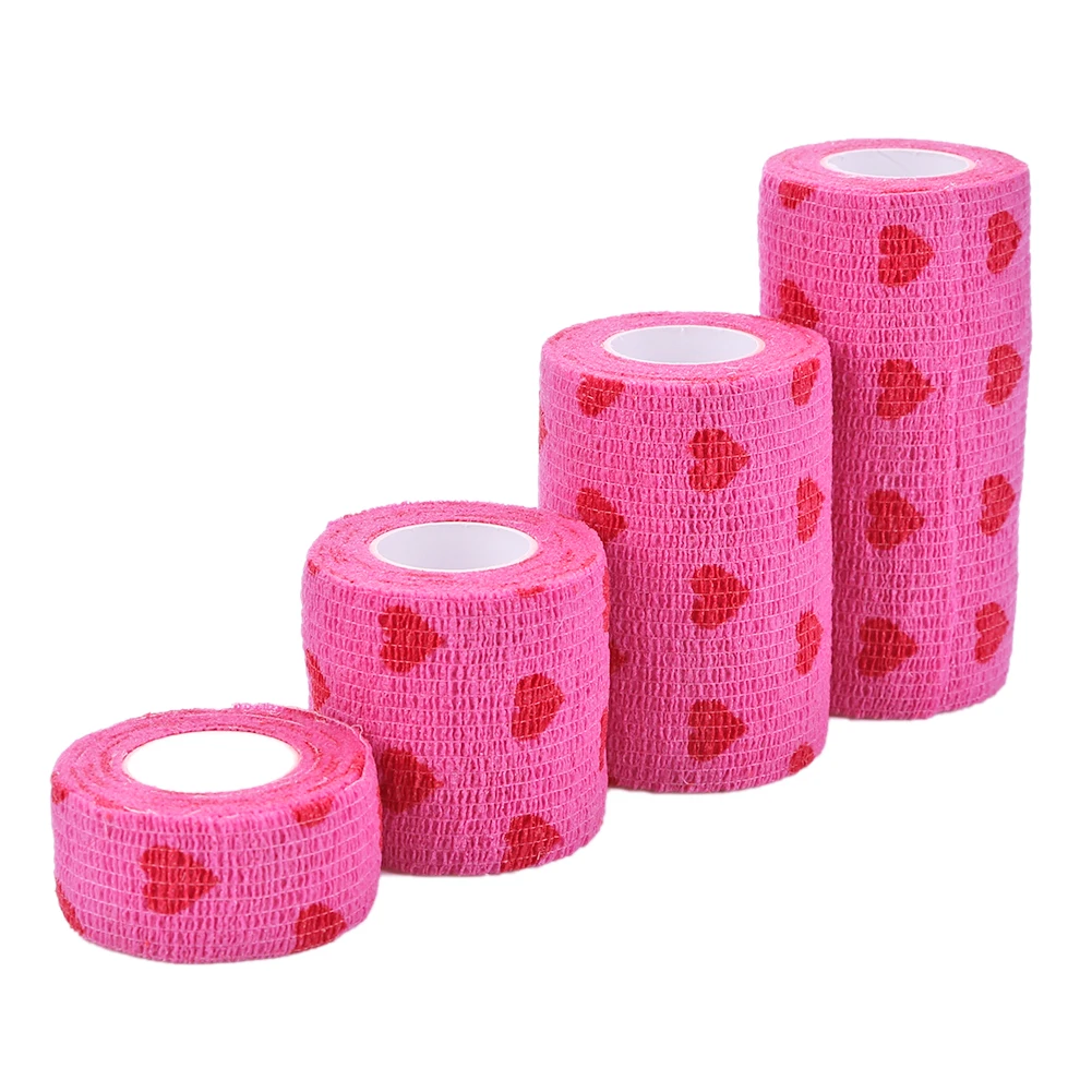 Medical Self Adhesive Elastic Bandage 2.5/5cm/7.5cm for Dogs Cats Pet Sports Wrap Tape Finger Joint Knee First Aid Kit Pet Tape
