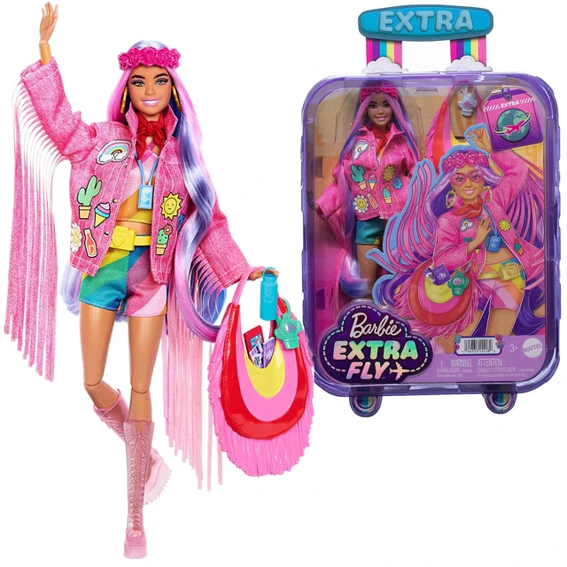 Barbie Extra Minis Travel Doll with Winter Fashion, Barbie Extra Fly Small  Doll, Winter Clothes with Accessories