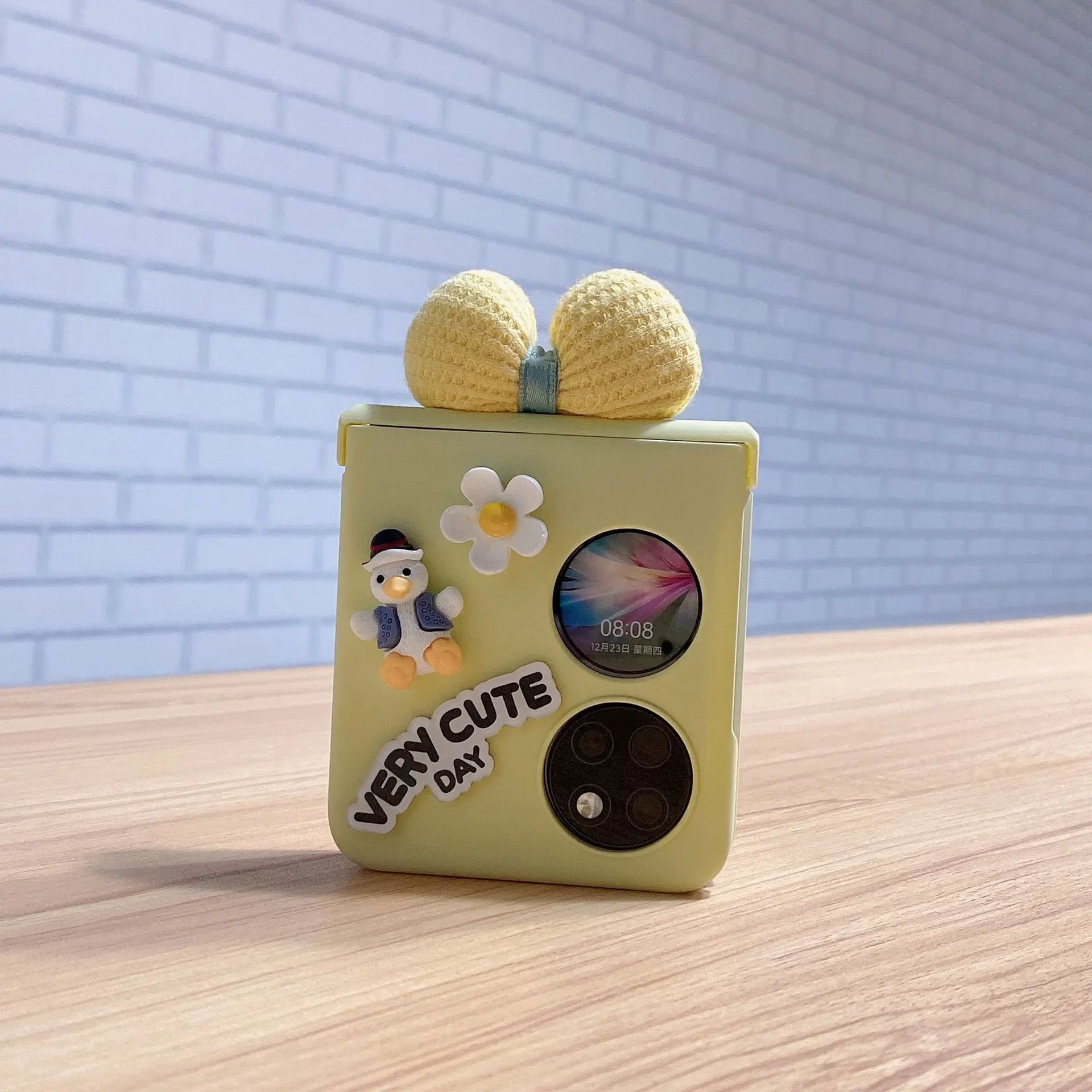 

For Huawei P50Pocket case,cute duck case for girls,PC Hard material