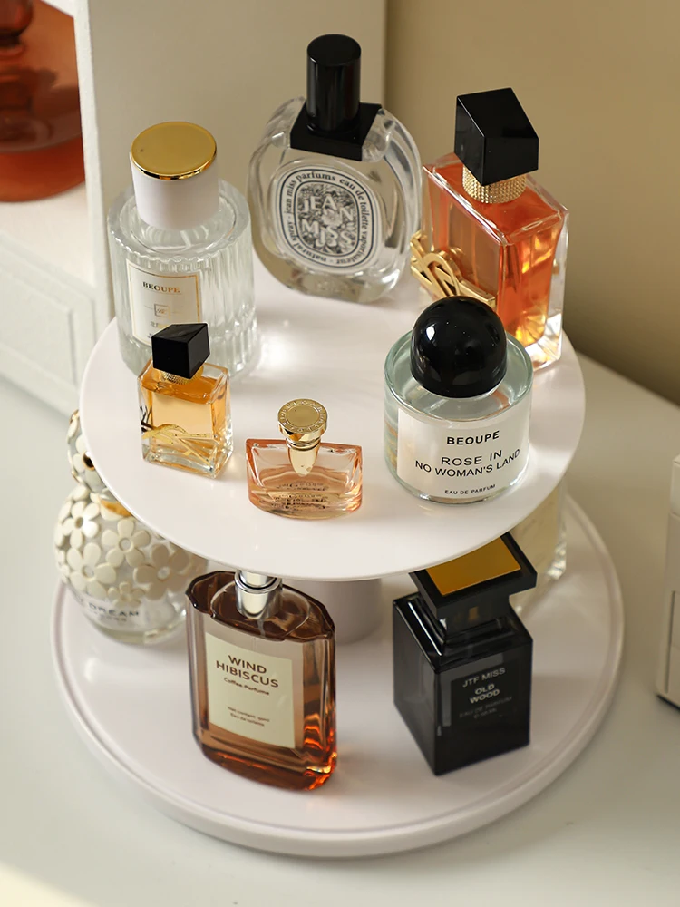 360° Rotating Perfume Storage Box Dust-proof Acrylic Organizer for Makeup Perfume Cosmetic Storage Rack Perfume Holder Shelf 5