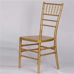 100 Pcs Wholesale Gold Tiffany Resin Plastics Material Detachable Chiavari Chair For Wedding Banquet Hotel Dining Chair