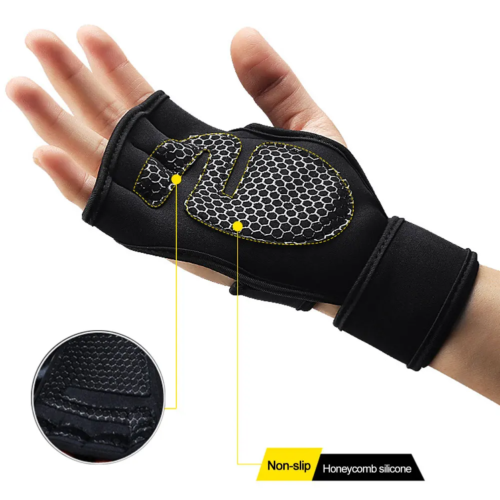 1 Pair slip Sports Gym Fitness Gloves Shockproof Weight Lifting Training Glove Half Finger MTB Cycling Gloves for Men Women