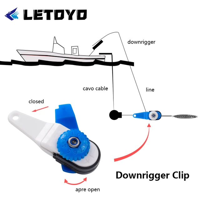 Letoyo 1-10 stücke Ausleger Downrigger Release Clips für Troll ing  langlebige und bequeme Troll ing Clips Angel werkzeug Seefischerei