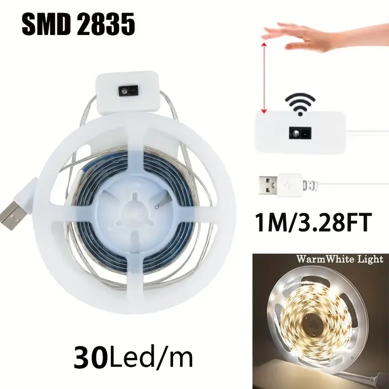 USB LED Strip Lights DC 5V Smart Dimmer Hand Scan Sensor Switch On/off Control Backlight Tape TV Lamp Tape Bedroom Home Decor - Image 8