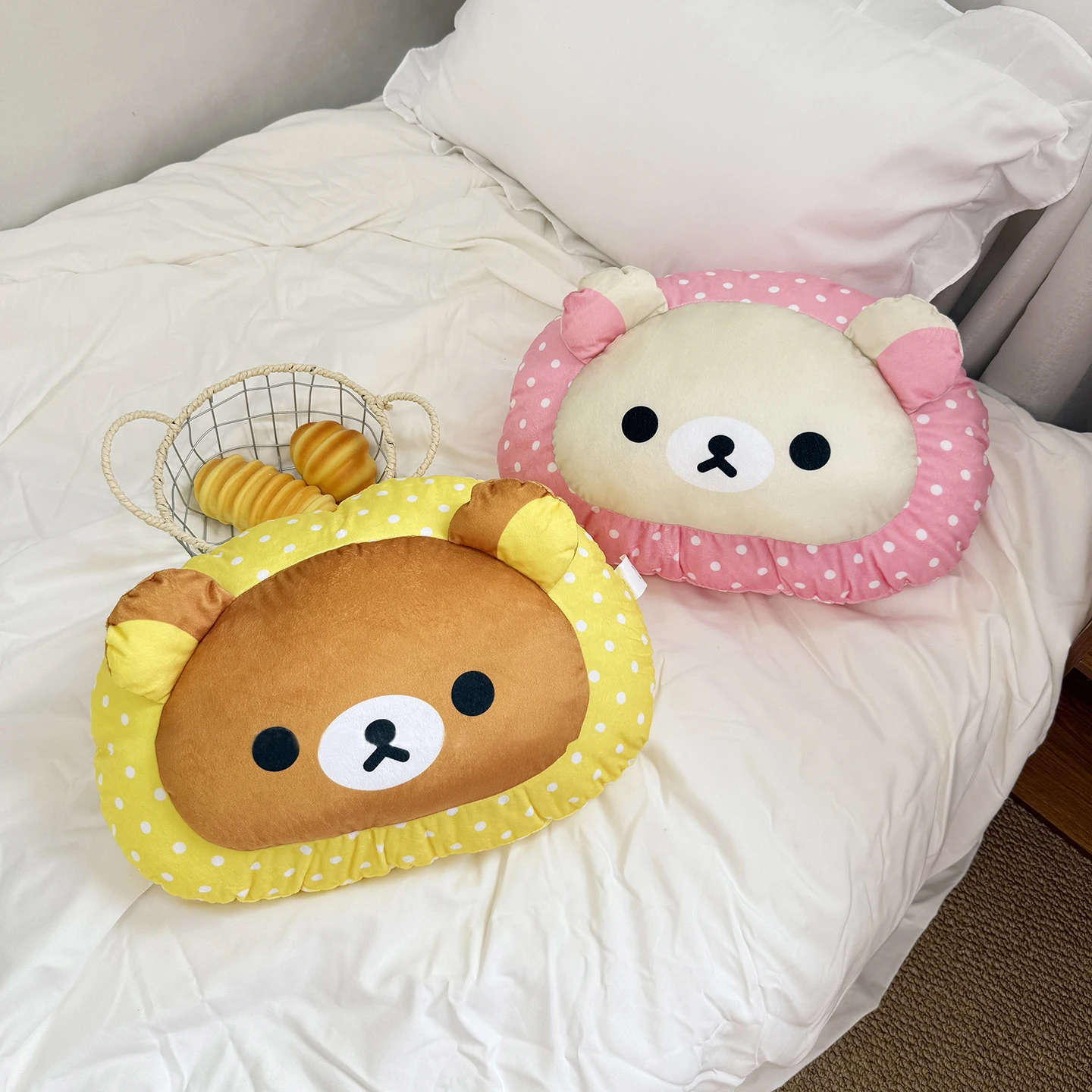 Kawaii Bear Plush Pillow - Soft Sofa Cushion & Cute Room Decor Gift