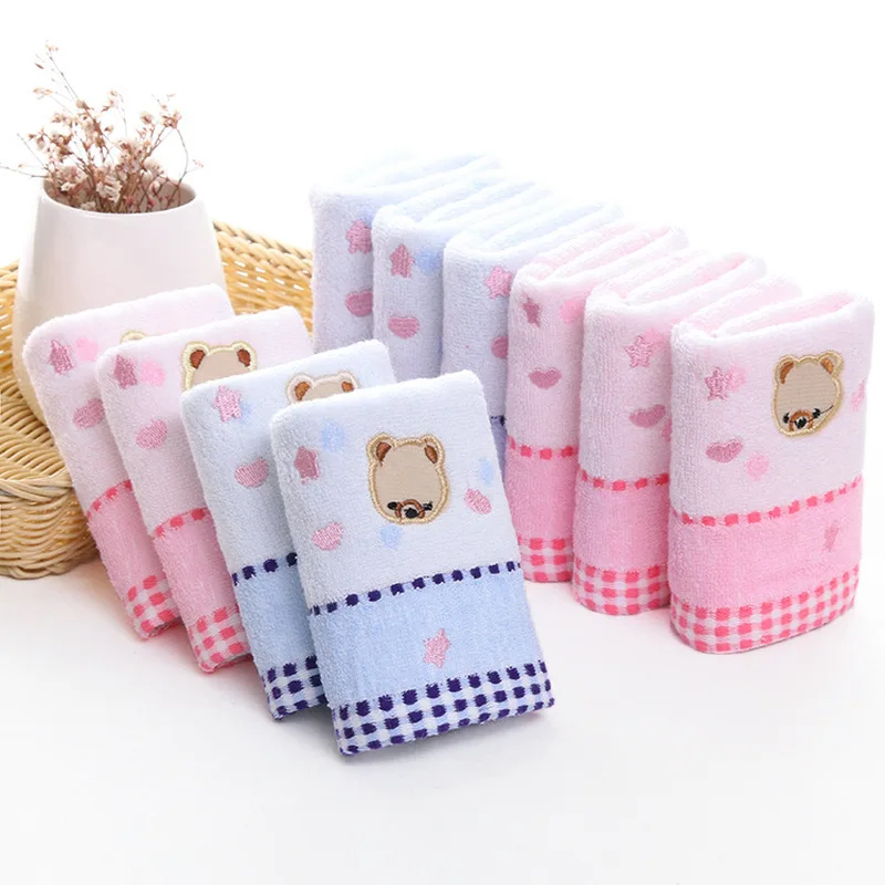 25*50cm Baby Cartoon Bear Soft Towel High Quanlity Cotton Baby Printing