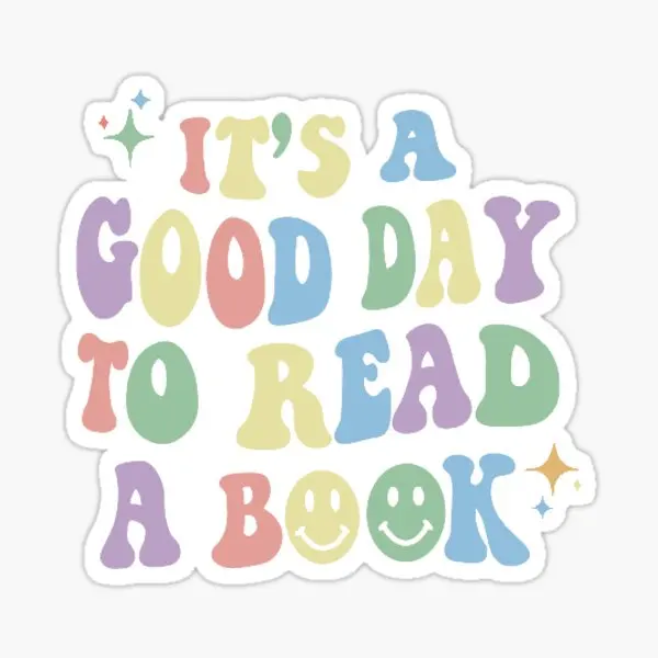 

5 наклеек в виде книги «хорошего дня», смешные Мультяшные Бутылочки для воды для комнаты, аниме стена для детской, дома, гостиной, окна