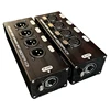 1Pair 4-Channel 3-Pin XLR Audio and DMX over Network Cable Extender, DMX512 Network Signal Extender 1 Male+1 Female 1