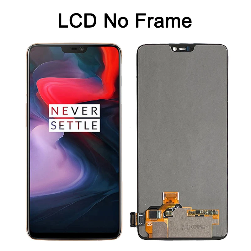 Original For Oneplus 6 LCD A6000 A6003 Touch Screen Digitizer Display Replacement Assembly Parts With Frame For One Plus 6 LCD