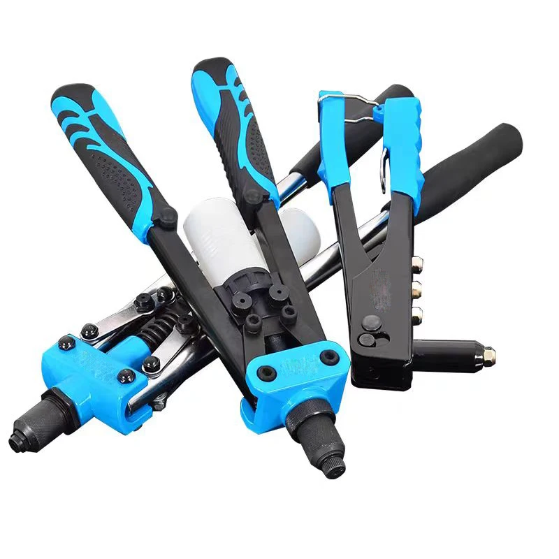 4 in 1 Single Hand Blind Rivet Guns Nose Piece Manual Riveting Riveter Tool Hand Tools