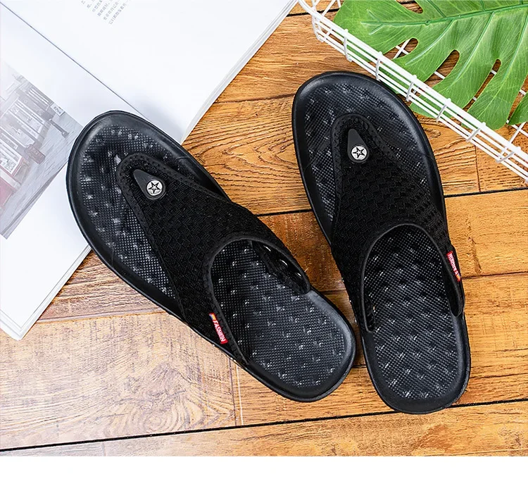 MAEDEF Slippers Summer Flip Flops for Men Beach Slippers Casual Sandals Comfortable Shoes Non-Slip Bathroom Shoes Men Slides