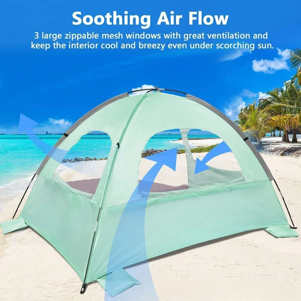 Portable Lightweight Seaside Beach Tent 6