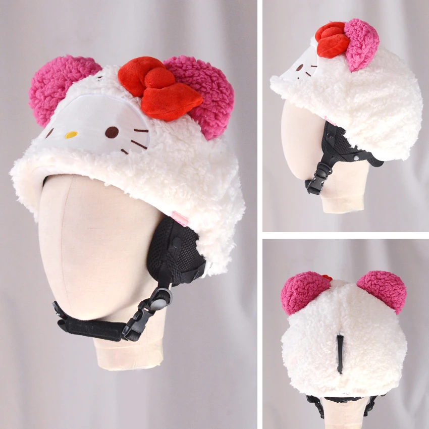 Cute Ski Helmet Cover Cap Skiing Helmets Decorations Knit Cover Hat for Bicycle Ski Paraglider Sports