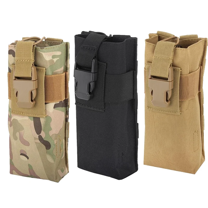 Tactical Radio Holder,Portable Molle Radio Walkie Talkie Bag Nylon Radio Pouch for Camping Outdoor Shooting Paintball CS Game