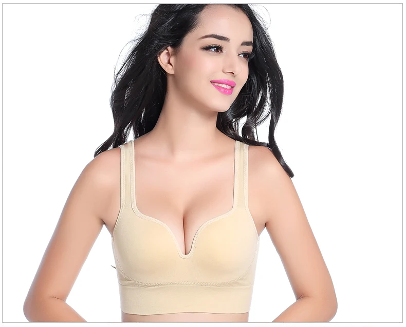 Soutien-gorge Sans Armatures Pour Femmes, Sans Couture, Push-up, Haut