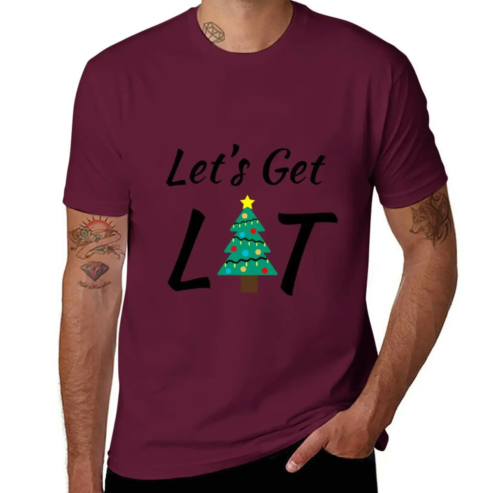 

Let’a Get Lit T-Shirt heavyweights plain men clothes