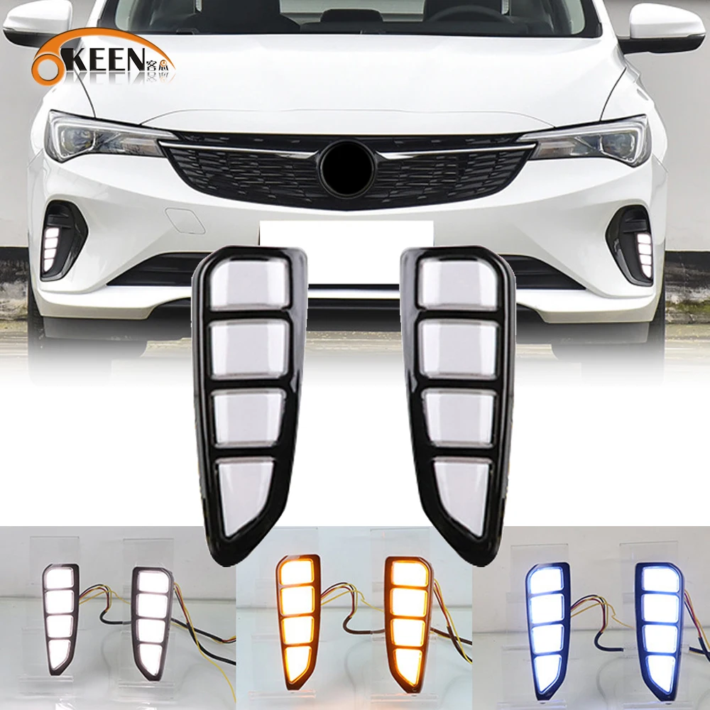 

OKEEN 2pc LED Daytime Running Light For Verano 2022 Car Driving Turn Signal Fog Lamp Daylight DRL Headlight Auto Accessories 12V