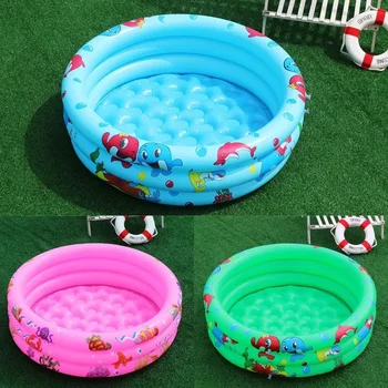 Piscina gonfiabile riutilizzabile a doppio strato da giardino portatile addensata per bambini giocattoli d'acqua festa rotonda per bambini all'aperto 1