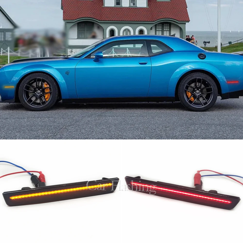 ダッジ　チャレンジャー　サイドマーカー　後期　dodge challenger Amazon.co.jp: フルブルー LED サイドマーカーライト ダッジ