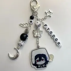 Handcrafted Fyodor - Inspired Keychain | Elegant Design (WHITE)