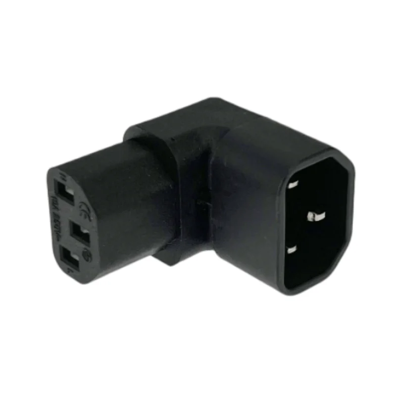Right-Angle IEC Power Adapter with 10A 3-Pin Connector