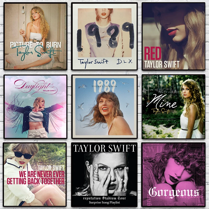 Taylor-Swifts Hit Song Poster Wall Art Prints Music Lover Poster Stampabile Poster Cover Poster Home Living Room Decoration