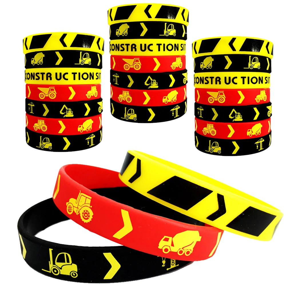 Construction Engineering Slap Bracelet Truck Wristband Kids Construction Truck Theme Birthday Party Supplies Goodie Bag Fillers