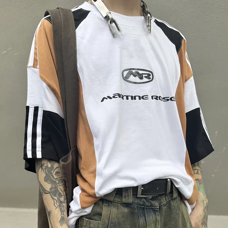 

23ss New Style Rose Men Round Neck Short Sleeve Silicone Printing Casual Blouse Women Accommodative T-shirt