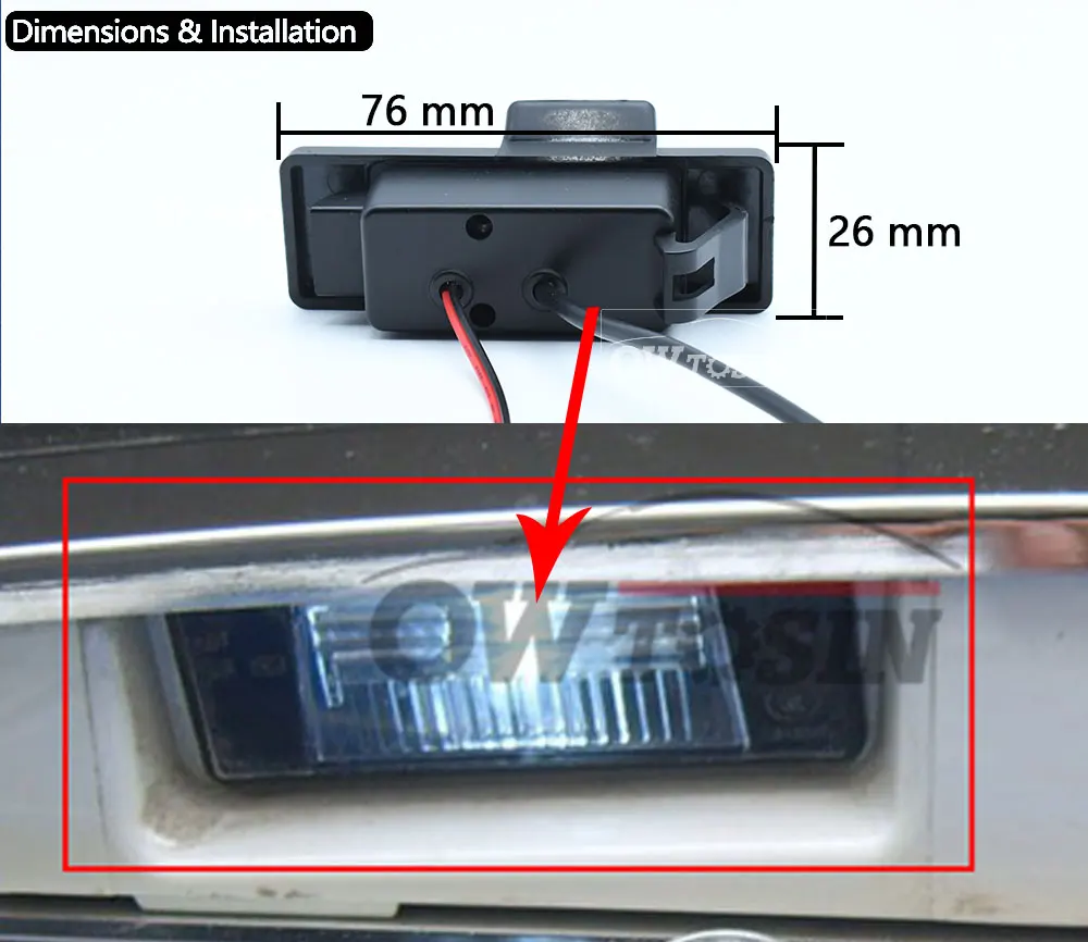 Description Picture 4 of itemAHD 1920x1080P Car Fisheye Rear View Camera For Nissan Almera/Latio/Sunny/Versa sedan N17 2012-2019 Bracket License Plate Light