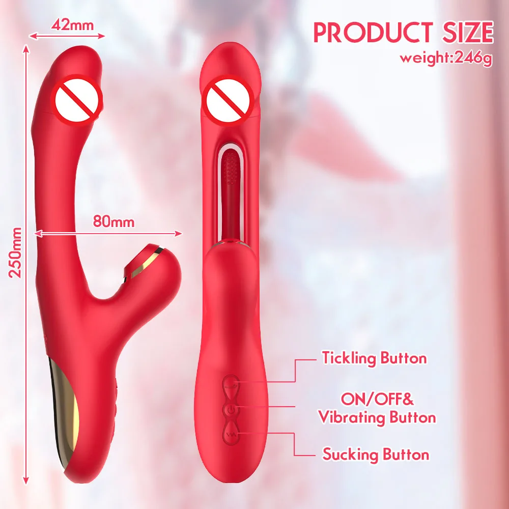 Tapping Patting Sucking Vibrator for Women Clit Sucker G-spot Clitoris Stimulator 21 Modes 3 in 1 Sex Toy Female Adults Goods