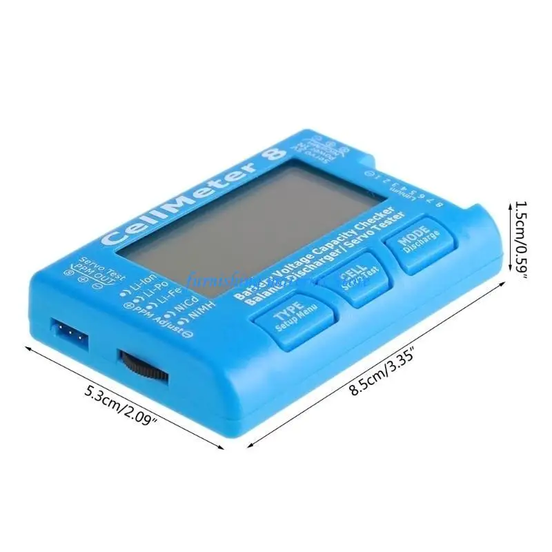 Testeur de Batterie Lipo 2-8S Cellmeter avec Rétroéclairage - Outil Modélisme